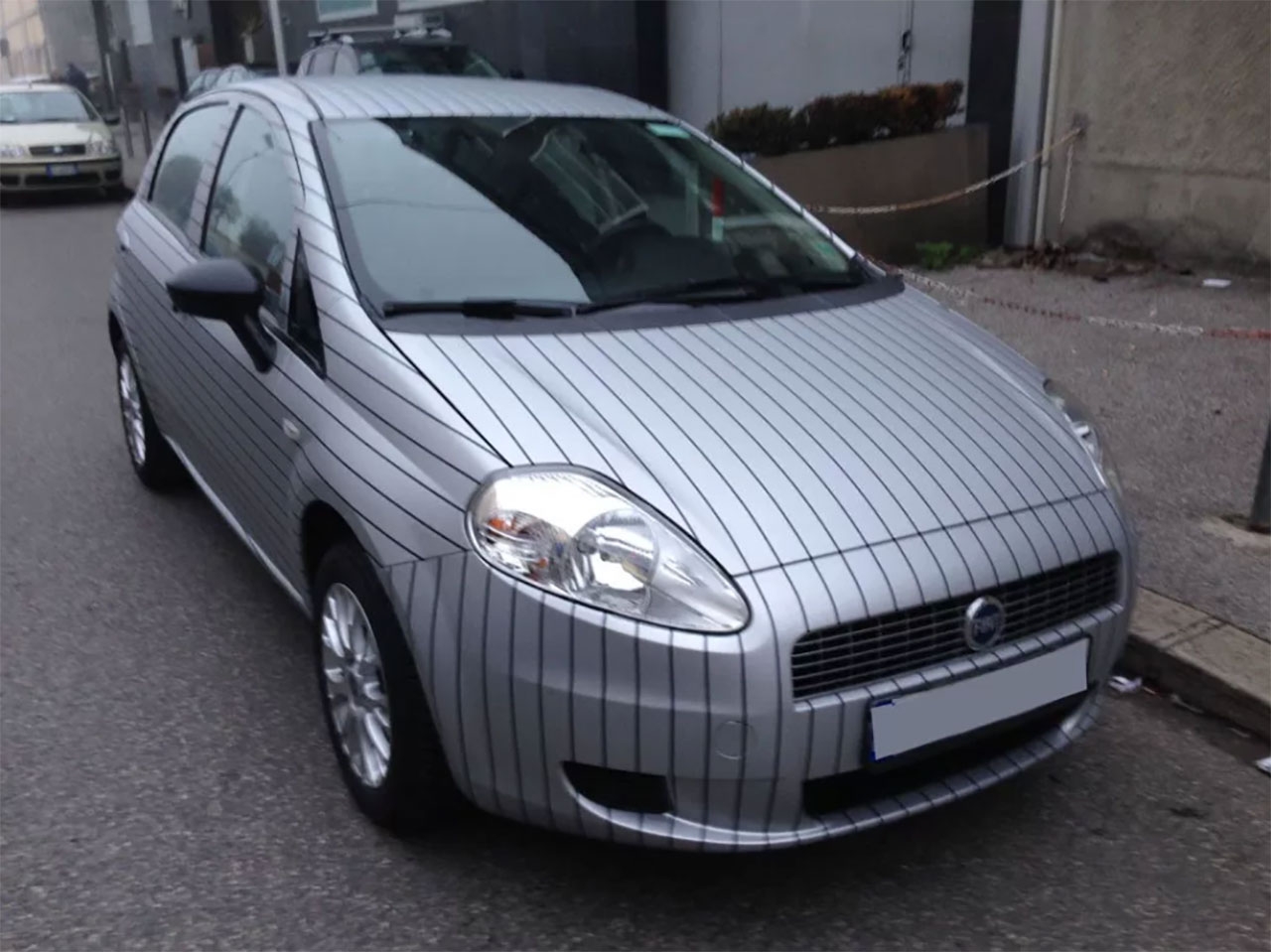 Car Wrapping Fiat Punto – Gessato Grigio